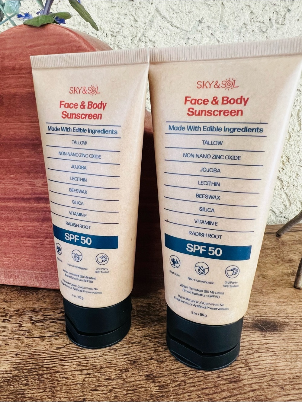 Sky & Sol SPF 50 Sunscreen 2 Pack Face Body Clean Mineral Zinc - Picture 7 of 7